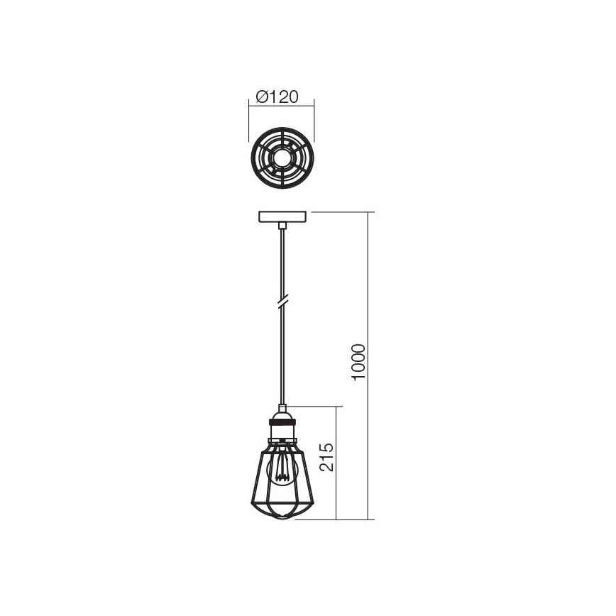 Redo 01-1301 - Luster na sajli THARU 1xE27/42W/230V