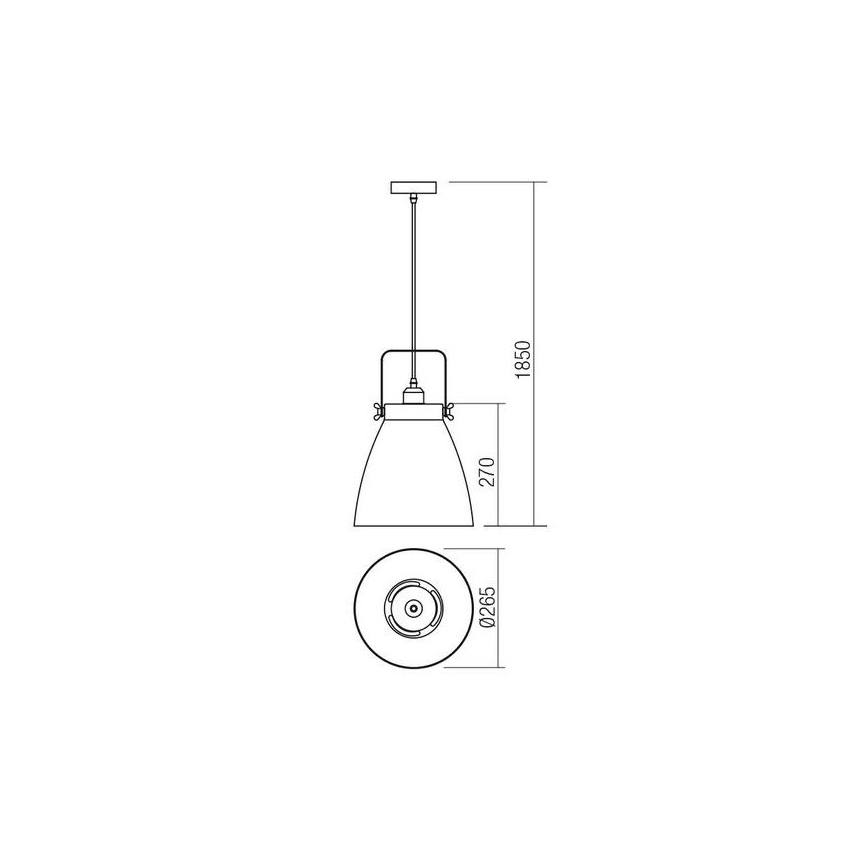 Redo 01-1311 - Luster na sajli ARNE 1xE27/42W/230V bijela