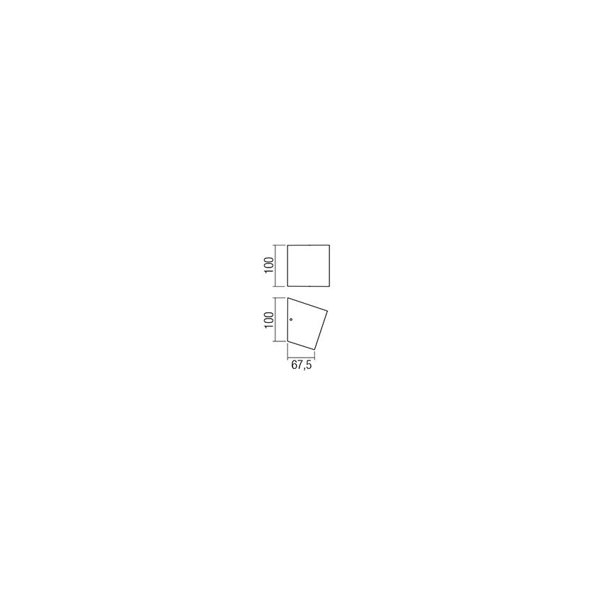 Redo 01-1318 - LED Zidna svjetiljka TOBIKO LED/6W/230V CRI 90 crna