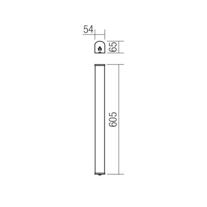 Redo 01-1392 - LED Zidna svjetiljka za kupaonicu MARKER LED/10W/230V IP44