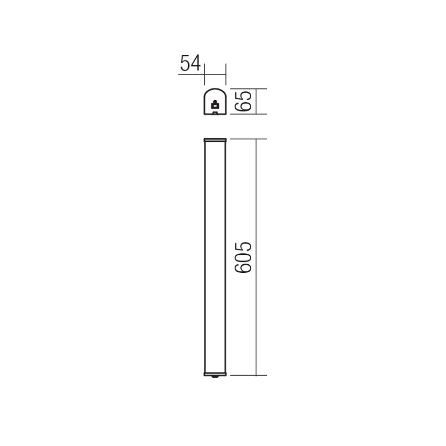 Redo 01-1392 - LED Zidna svjetiljka za kupaonicu MARKER LED/10W/230V IP44
