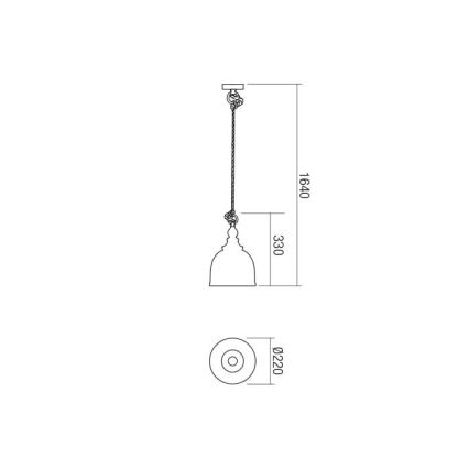 Redo 01-1399 - Luster na sajli KASHI 1xE27/42W/230V