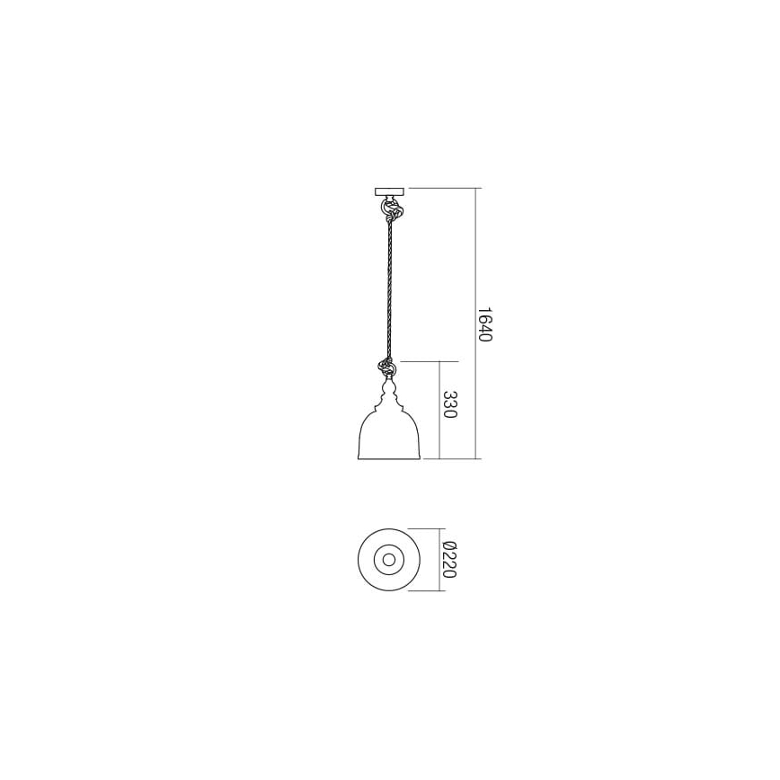 Redo 01-1399 - Luster na sajli KASHI 1xE27/42W/230V