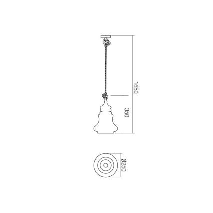 Redo 01-1401 - Luster na sajli KASHI 1xE27/42W/230V