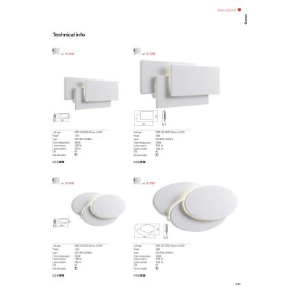 Redo 01-1444 - LED zidna svjetiljka GAMER LED/12W/230V