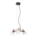 Redo 01-1450 - Luster na užetu RIDGE 3xE27/60W/230V