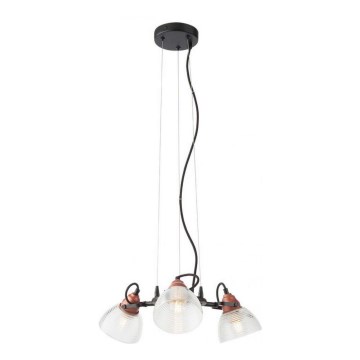Redo 01-1450 - Luster na užetu RIDGE 3xE27/60W/230V