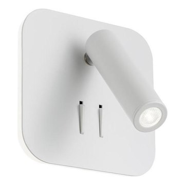 Redo 01-1491 - LED zidna svjetiljka QUDA LED/6W/230V + LED/3W CRI 90 bijela