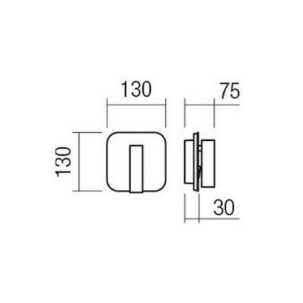 Redo 01-1491 - LED zidna svjetiljka QUDA LED/6W/230V + LED/3W CRI 90 bijela