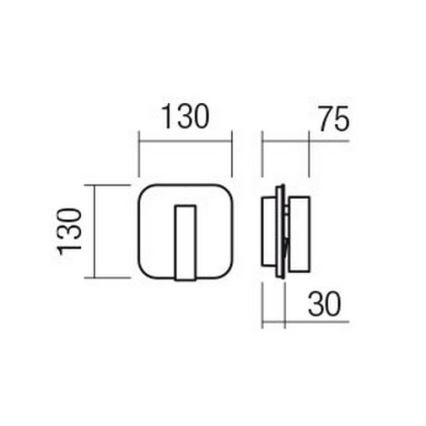 Redo 01-1492 - LED zidna svjetiljka QUDA LED/6W/230V + LED/3W CRI 90 USB crna