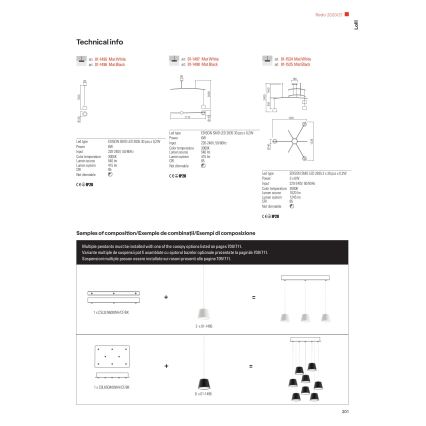 Redo 01-1495 - Viseći LED luster na sajli LOLLI LED/6W/230V Ø 14 cm bijela