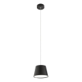 Redo 01-1496 - LED luster na sajli LOLLI LED/6W/230V Ø 14 cm crna