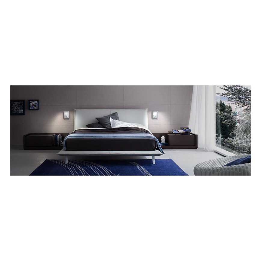 Redo 01-1499 - LED Zidna reflektorska svjetiljka AGOS LED/6W/230V + LED/3,2W USB bijela