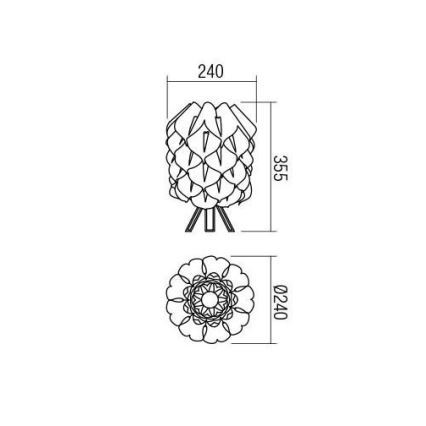 Redo 01-1523 - Stolna lampa INBO 1xE27/28W/230V bijela