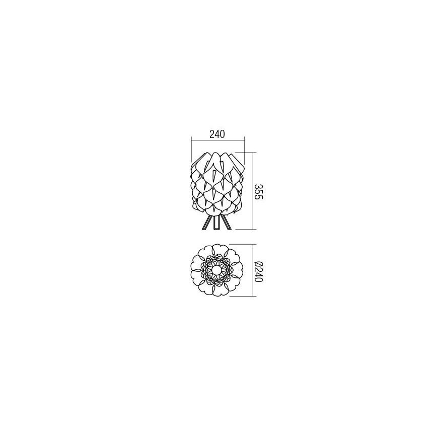 Redo 01-1523 - Stolna lampa INBO 1xE27/28W/230V bijela