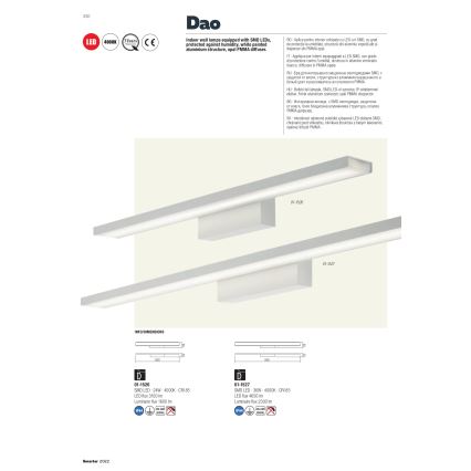 Redo 01-1527 - LED Rasvjeta za ogledalo u kupaonici DAO 1xLED/36W/230V IP44