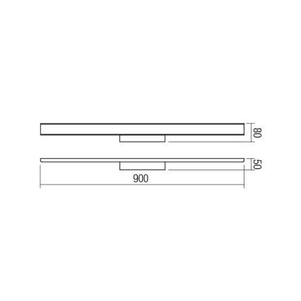 Redo 01-1527 - LED Rasvjeta za ogledalo u kupaonici DAO 1xLED/36W/230V IP44