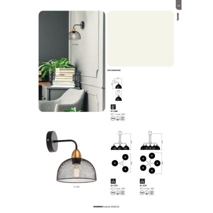 Redo 01-1573 - Luster na sajli TAMIS 3xE27/42W/230V pr. 59 cm crni