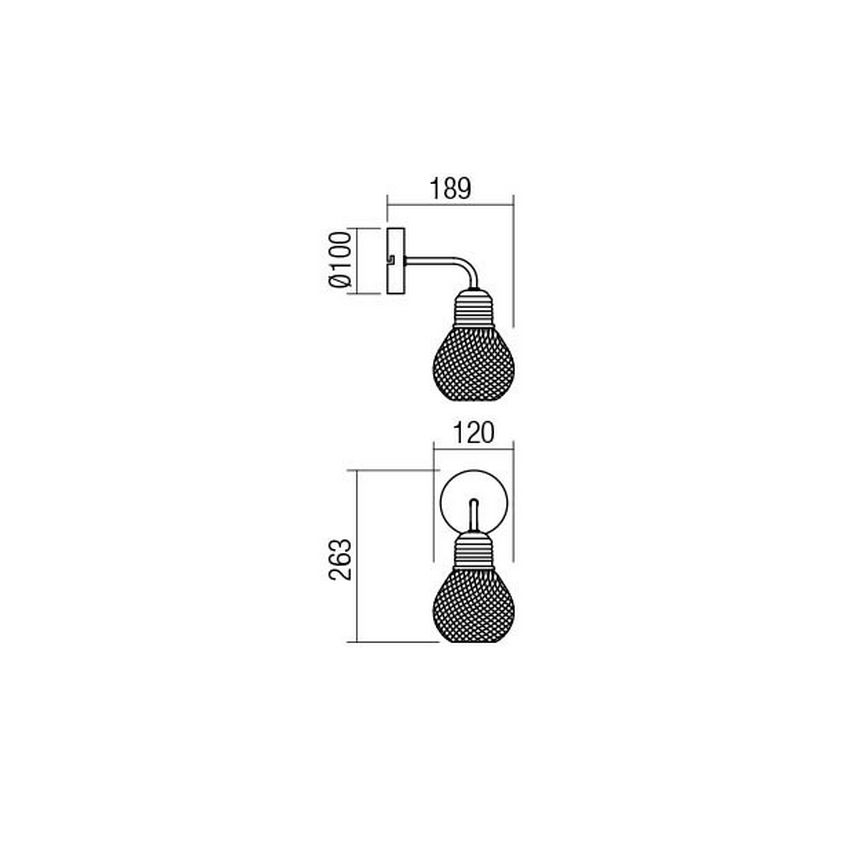 Redo 01-1575 - Zidna svjetiljka EDISON 1xE27/42W/230V