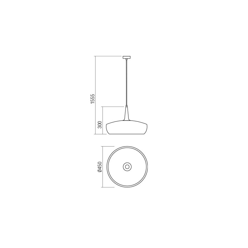 Redo 01-1613 - Luster na sajli AGADIR 1xE27/42W/230V