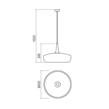 Redo 01-1615 - Luster na sajli AGADIR 1xE27/42W/230V