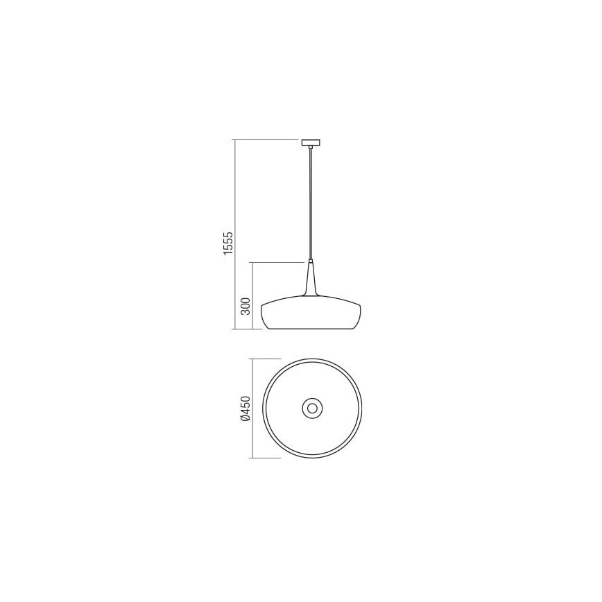 Redo 01-1615 - Luster na sajli AGADIR 1xE27/42W/230V