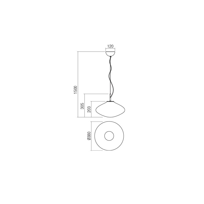 Redo 01-1619 - Luster na sajli ABSOLUTE 1xE27/42W/230V siva