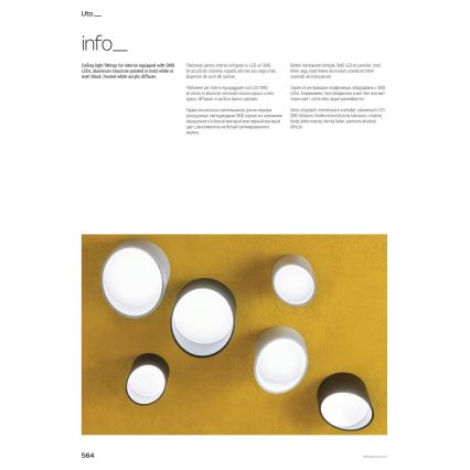 Redo 01-1630 - LED spot svjetiljka UTO LED/18W/230V promjer 14 cm crna