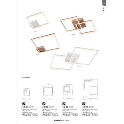Redo 01-1638 - Prigušivo LED stropno svjetlo KLEE LED/30W/230V 45x45 cm bijelo