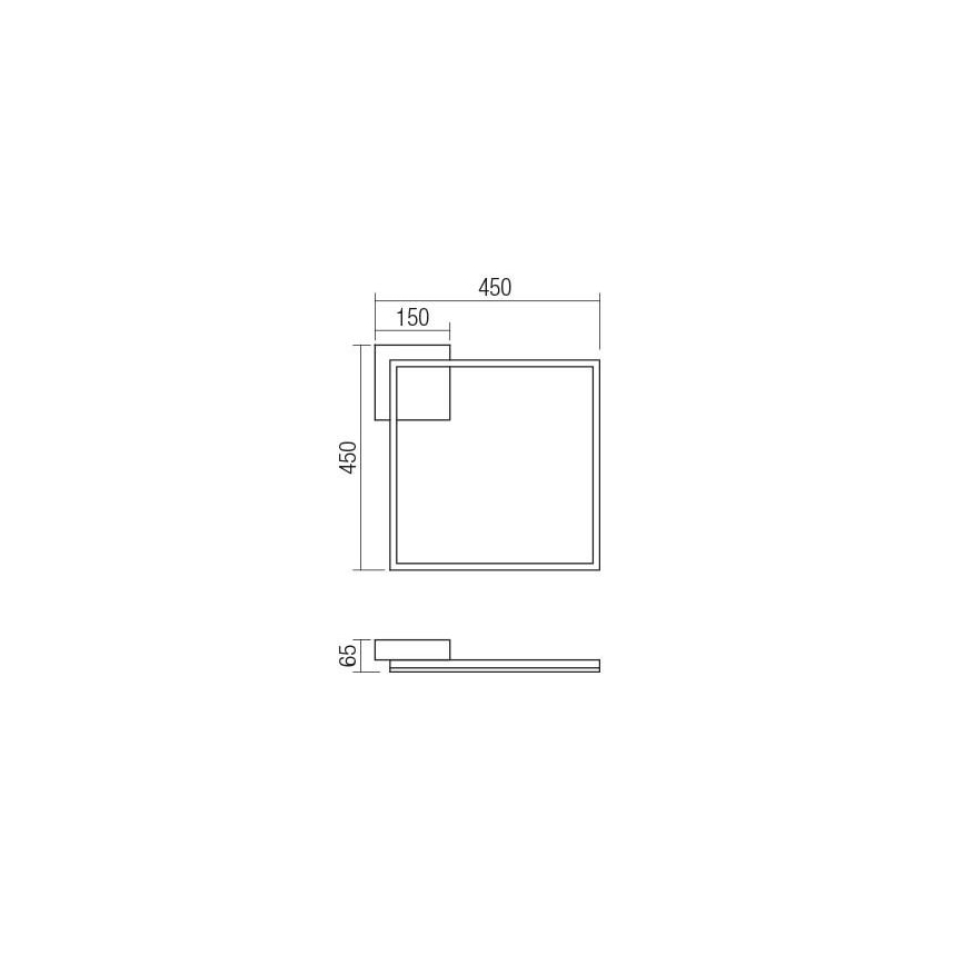 Redo 01-1638 - Prigušivo LED stropno svjetlo KLEE LED/30W/230V 45x45 cm bijelo