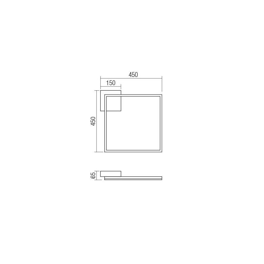 Redo 01-1639 - LED prigušivo stropno svjetlo KLEE LED/30W/230V 45x45 cm zlatno