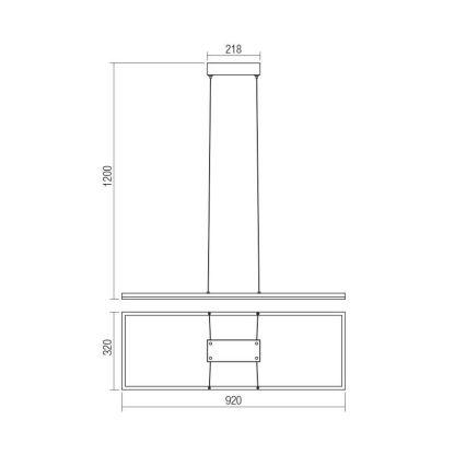 Redo 01-1644 - LED luster na sajli KLEE 1xLED/48W/230V