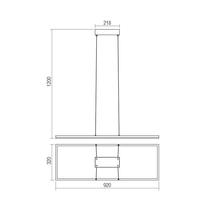 Redo 01-1645 - LED luster na sajli KLEE 1xLED/48W/230V