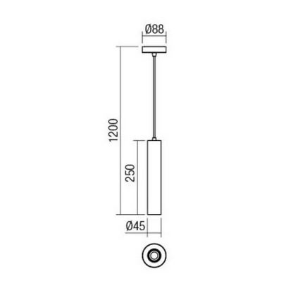 Redo 01-1659 - Luster na sajli GOSSIP 1xE27/42W/230V