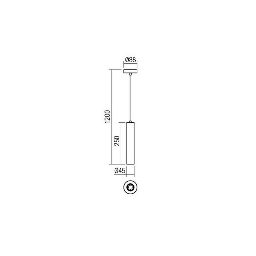 Redo 01-1661 - Luster na sajli GOSSIP 1xE27/42W/230V bakar