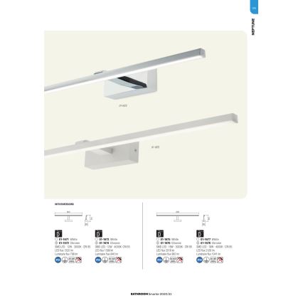 Redo 01-1671 - LED Rasvjeta za ogledalo u kupaonici NEPTUNE LED/12W/230V IP44