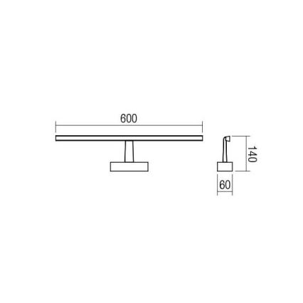 Redo 01-1671 - LED Rasvjeta za ogledalo u kupaonici NEPTUNE LED/12W/230V IP44