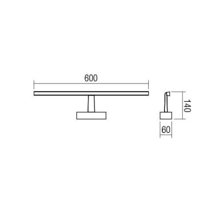 Redo 01-1672 - LED Rasvjeta za ogledalo u kupaonici NEPTUNE LED/12W/230V IP44