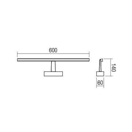 Redo 01-1673 - LED Rasvjeta za ogledalo u kupaonici NEPTUNE LED/12W/230V IP44