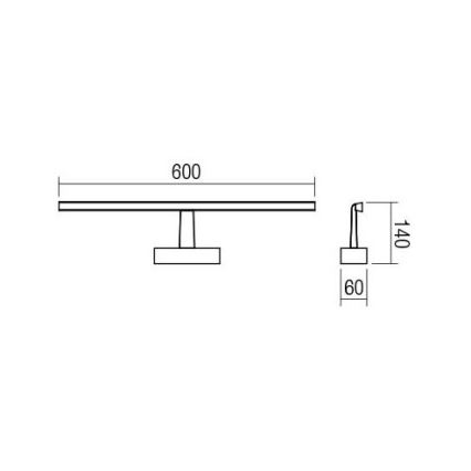 Redo 01-1674 - LED Rasvjeta za ogledalo u kupaonici NEPTUNE LED/12W/230V IP44