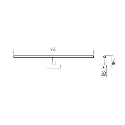 Redo 01-1675 - LED Rasvjeta za ogledalo u kupaonici NEPTUNE LED/18W/230V IP44