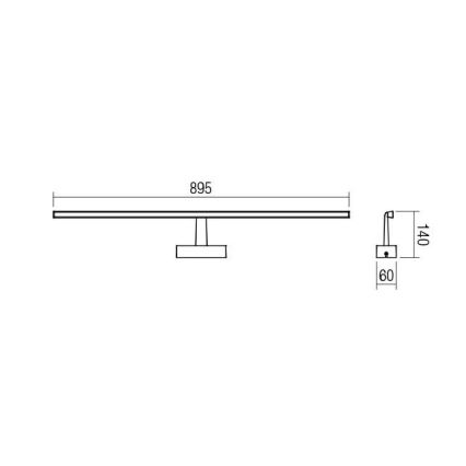 Redo 01-1676 - LED Rasvjeta za ogledalo u kupaonici NEPTUNE LED/18W/230V IP44