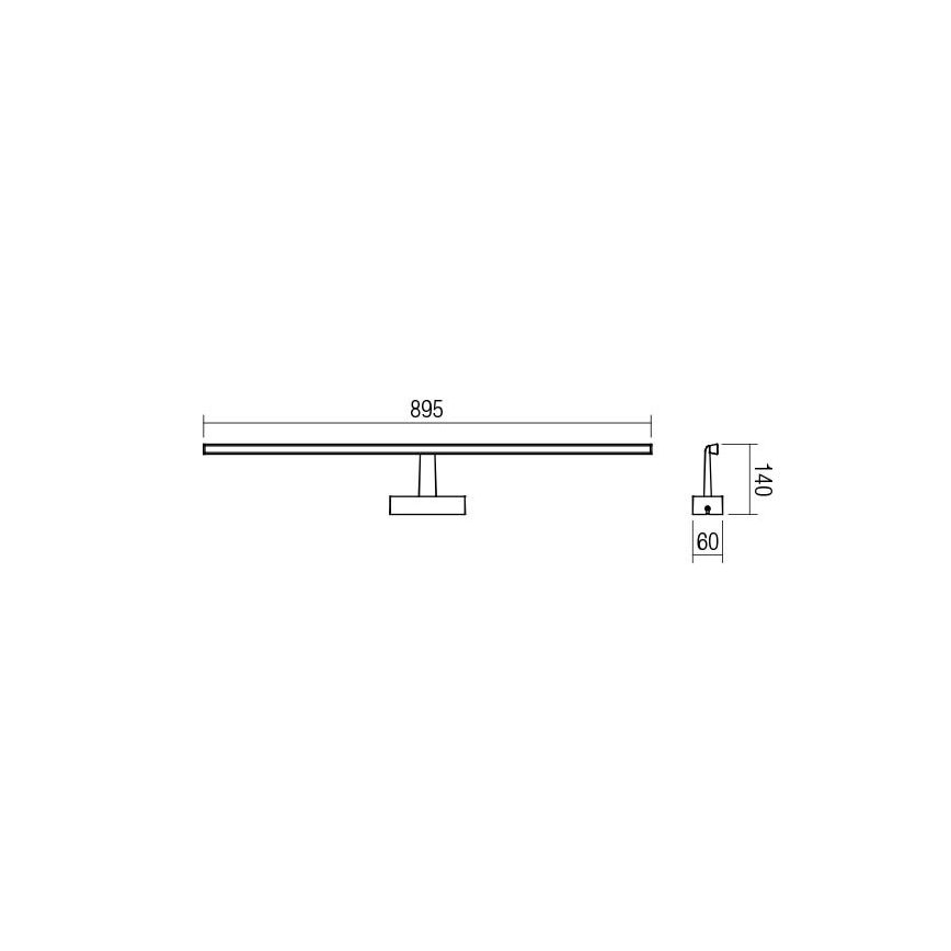 Redo 01-1676 - LED Rasvjeta za ogledalo u kupaonici NEPTUNE LED/18W/230V IP44