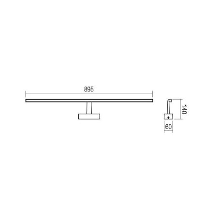 Redo 01-1677 - LED Rasvjeta za ogledalo u kupaonici NEPTUNE 1xLED/18W/230V IP44