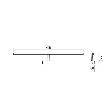 Redo 01-1678 - LED Rasvjeta za ogledalo u kupaonici NEPTUNE 1xLED/18W/230V IP44