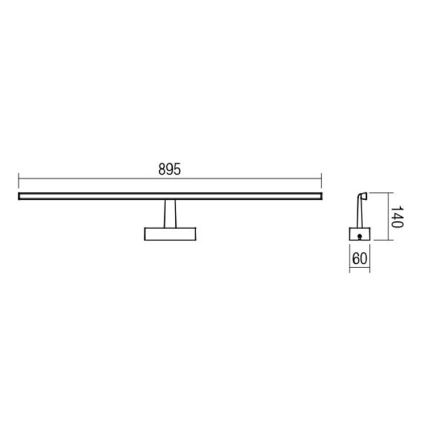 Redo 01-1678 - LED Rasvjeta za ogledalo u kupaonici NEPTUNE 1xLED/18W/230V IP44