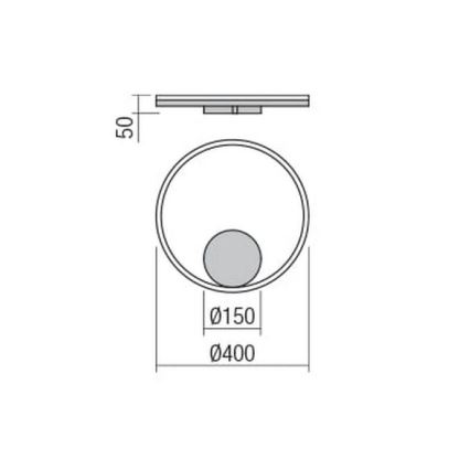 Redo 01-1698 - LED Zidna svjetiljka ORBIT LED/28W/230V bijela