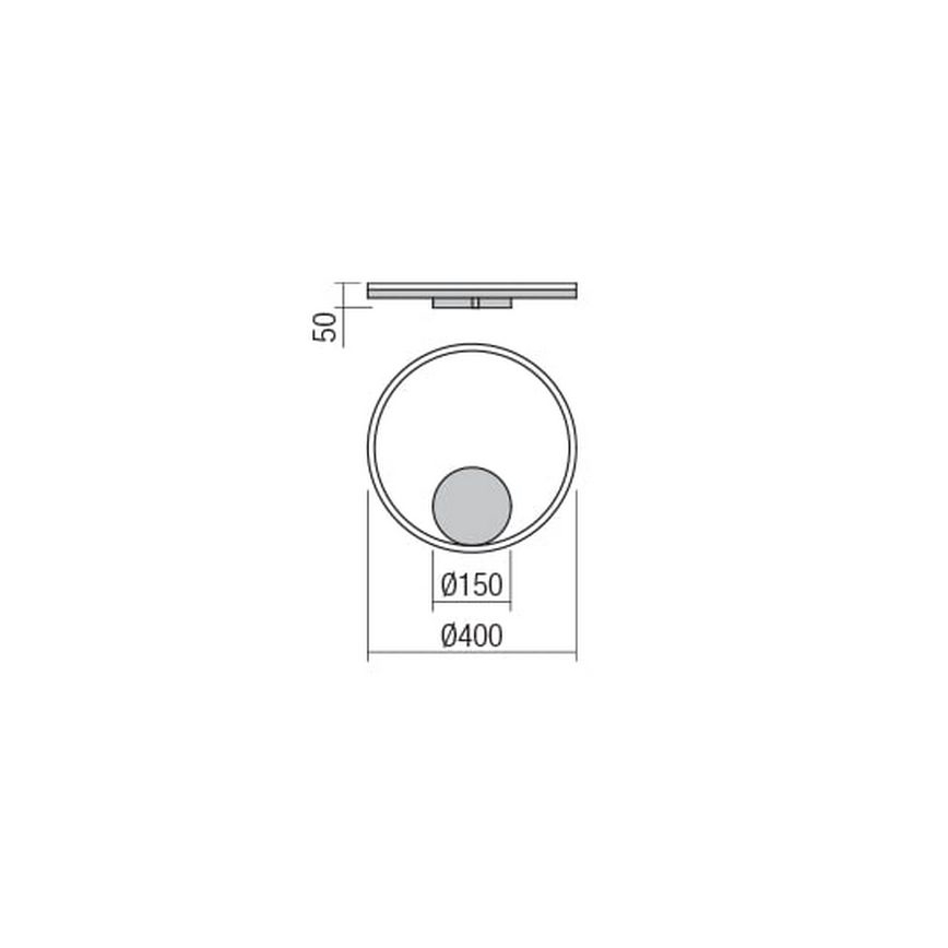 Redo 01-1698 - LED Zidna svjetiljka ORBIT LED/28W/230V bijela