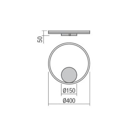 Redo 01-1699 - LED Zidna svjetiljka ORBIT LED/28W/230V