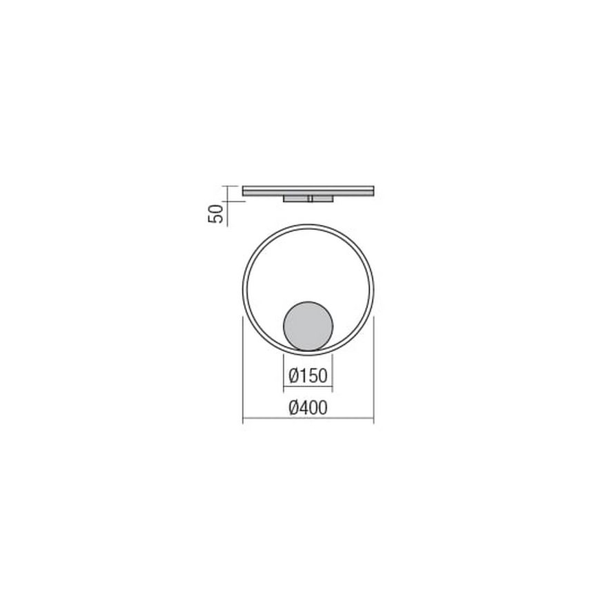 Redo 01-1699 - LED Zidna svjetiljka ORBIT LED/28W/230V